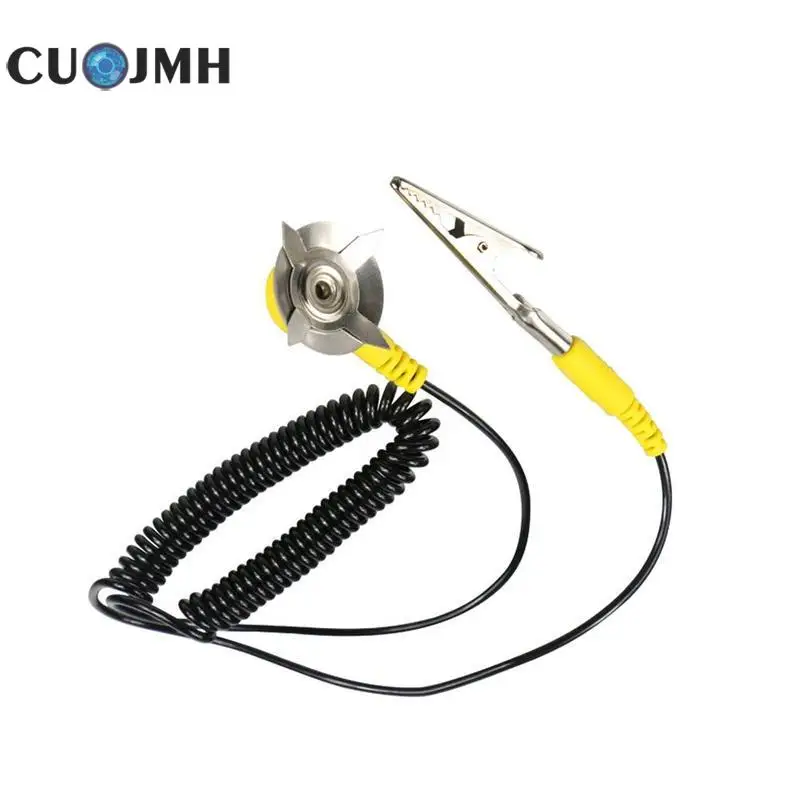 

Anti-static Coil Cable Anti-static Esd Pad Grounding Point Line Pvc Rubber Cushion Antistatic Tool Alligator Clip