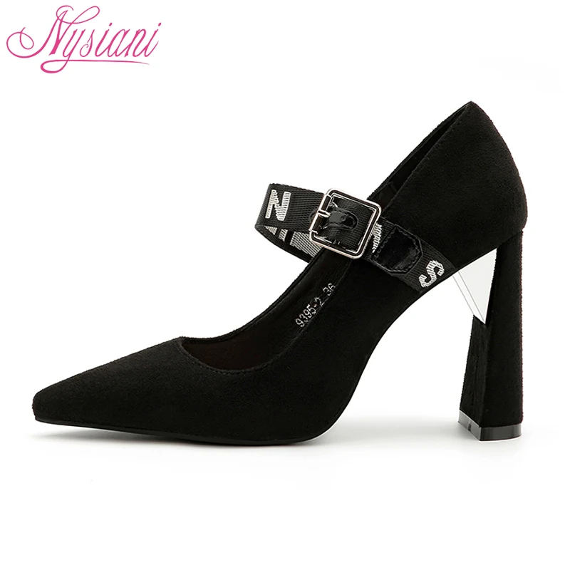 2018 Mary Janes Sexy High Heels Pumps Shoes For Women Strange Style Party DressShoes Fashion Women Pointed Toe Heels Nysiani mary janes shoes woman genuine leather strange style women heels pumps pointed toe shoes string bead spring autumn women shoes
