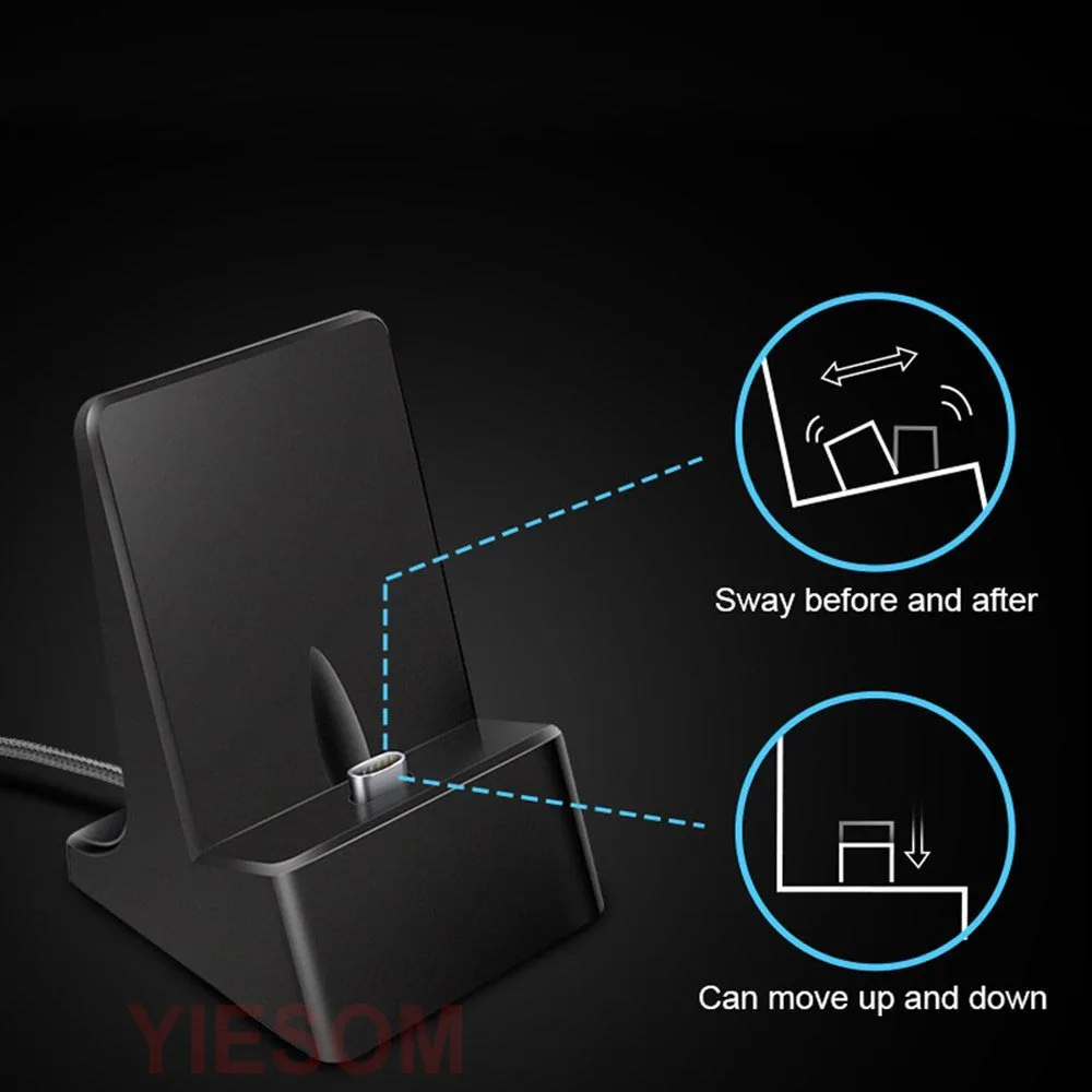 3 IN 1 Type-C Android ISO Magnetic Charging Dock Station Type C Micro USB Cable Magnet Charger Stand Cradle For iPhone X 8 Plus (4)