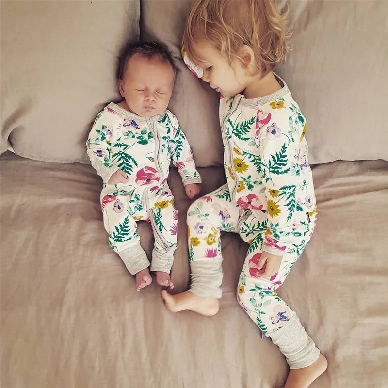 

Newborn Girls Clothes Winter Zipper Kid Clothes Baby Outfits Body Infantil Baby Boy Romper Infant Jumpsuit Flora Overalls 0-24M