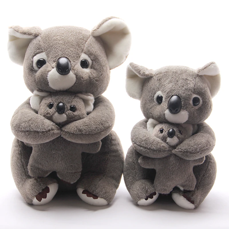 

Candice guo plush toy stuffed doll cartoon animal koala mother hold son parent love hug baby christmas present birthday gift 1pc