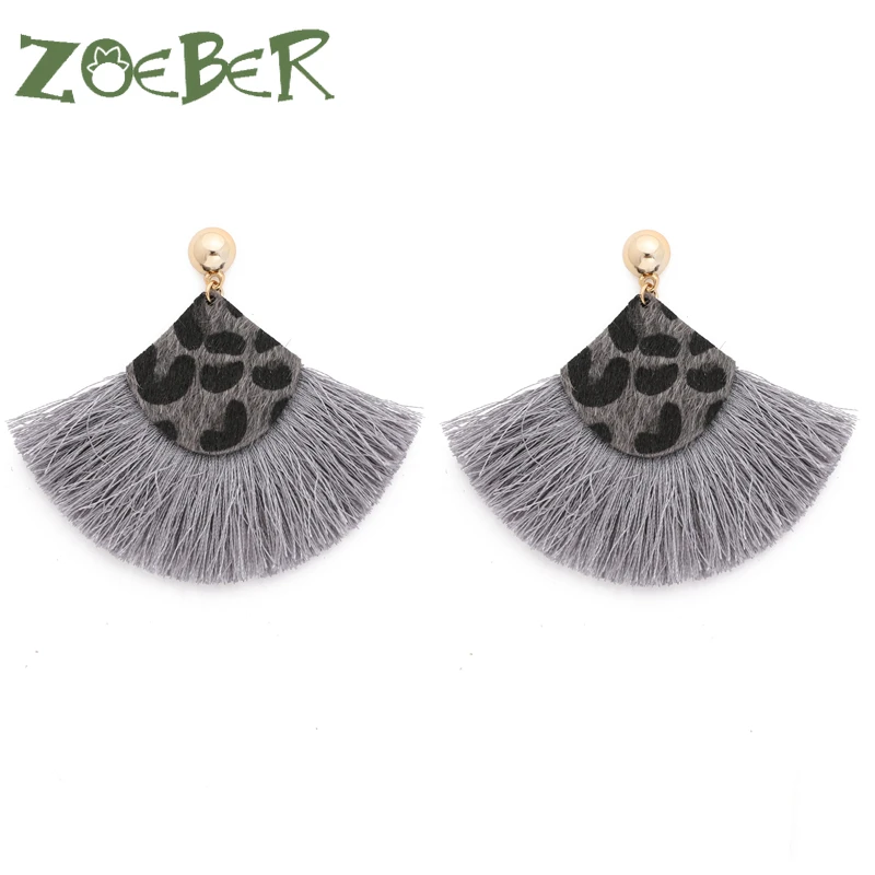 

2019 Leopard Dangle Drop Earrings Biscuits Round Resin Cheetah Tassel Earrings Cow color for Women sector Pendientes oorbellen