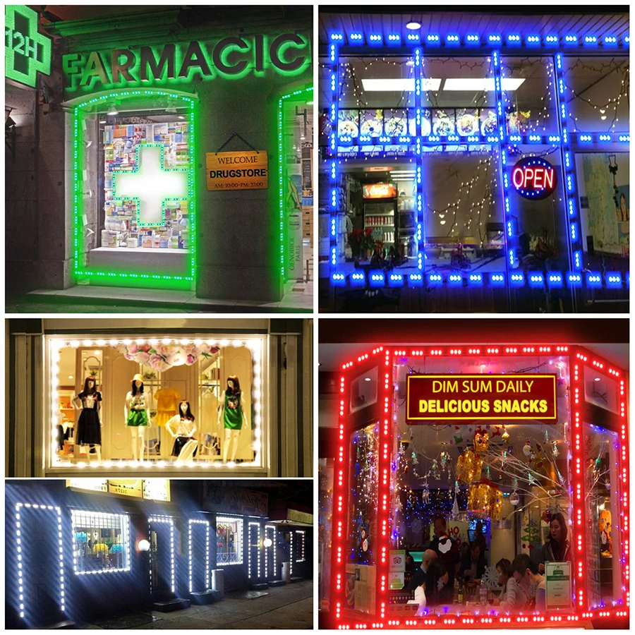 RGB 5050 SMD LED Module Injection Light DC12V 3LED Waterproof Advertising Sign Store Front Lighting Module Strip Light 20-100PCS (1)