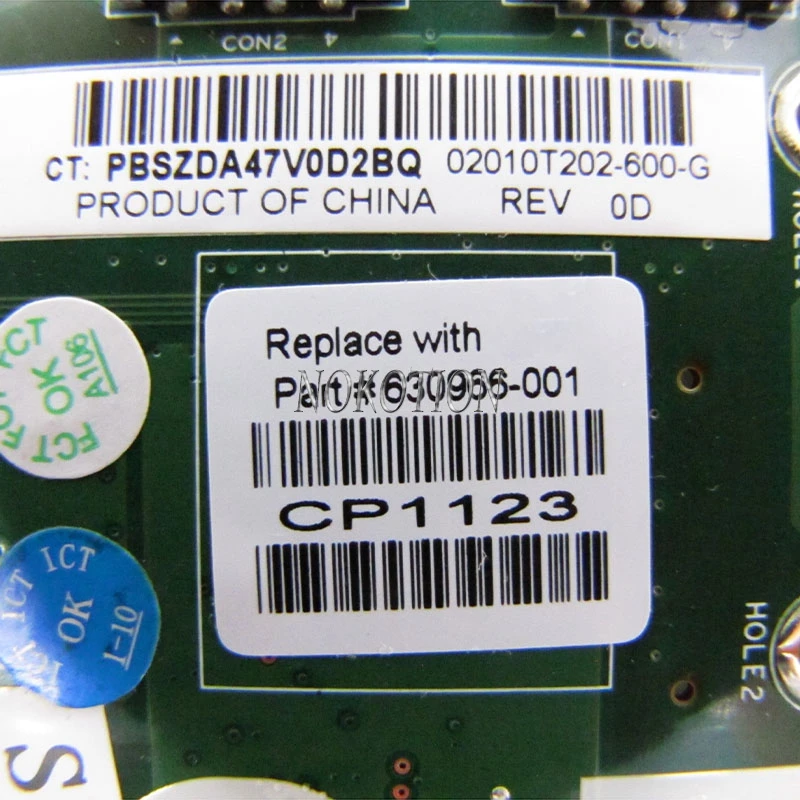 NOKOTION 630966-001 основная плата для hp Pavilion MINI 210 материнская плата для ноутбука DDR3 N455 процессор бортовой полностью протестированный