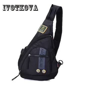 

IVOTKOVA New Multi-function Men Chest Bag Casual Waterproof Shoulder Bag Nylon Cross Body Travel Purses Women Pack 2018