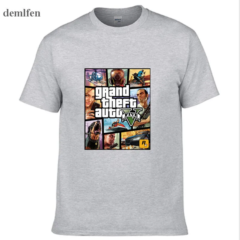 Grand Theft Auto V Gta 5 Футболка дышащая быстросохнущая топ модная брендовая футболка мужские хлопковые топы тройники