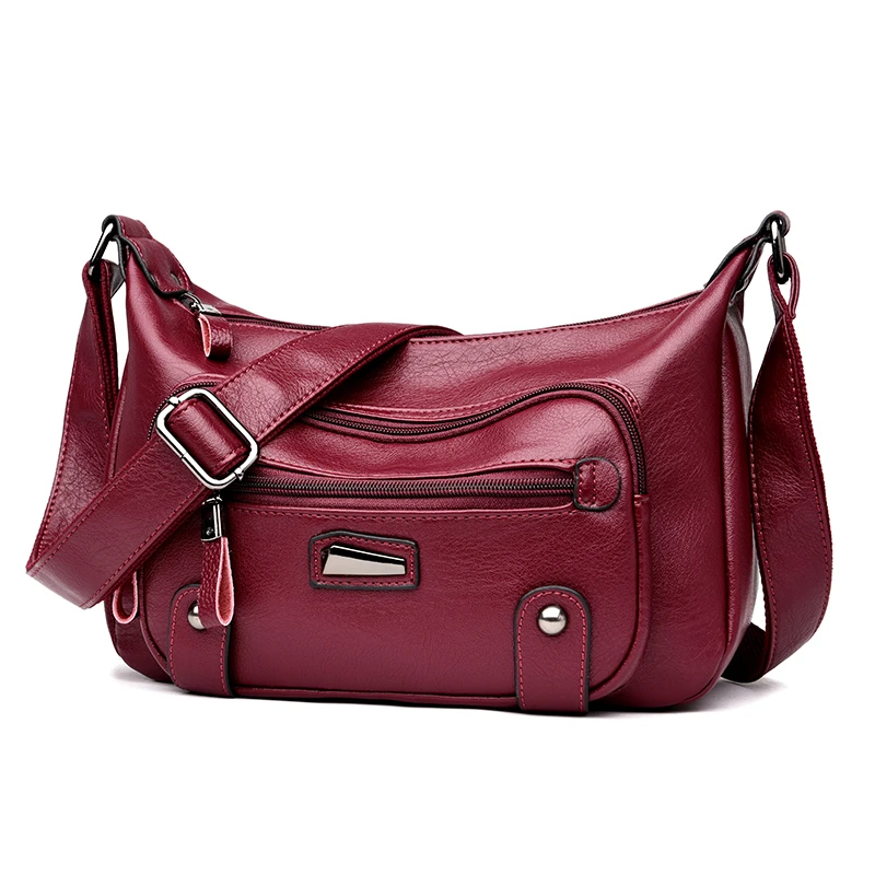 

High Quality Soft Leather Luxury Handbags Women Bags Designer Zipper Crossbody Bag For Women 2018 sac a main New Bolsas feminina