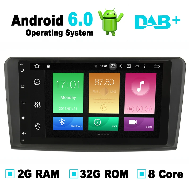 9 inch 32G ROM Android 6.0 Car GPS Navigation Media Stereo Radio For Mercedes Benz W164 M300 ML350 ML450 ML500 X164 GL320 GL350