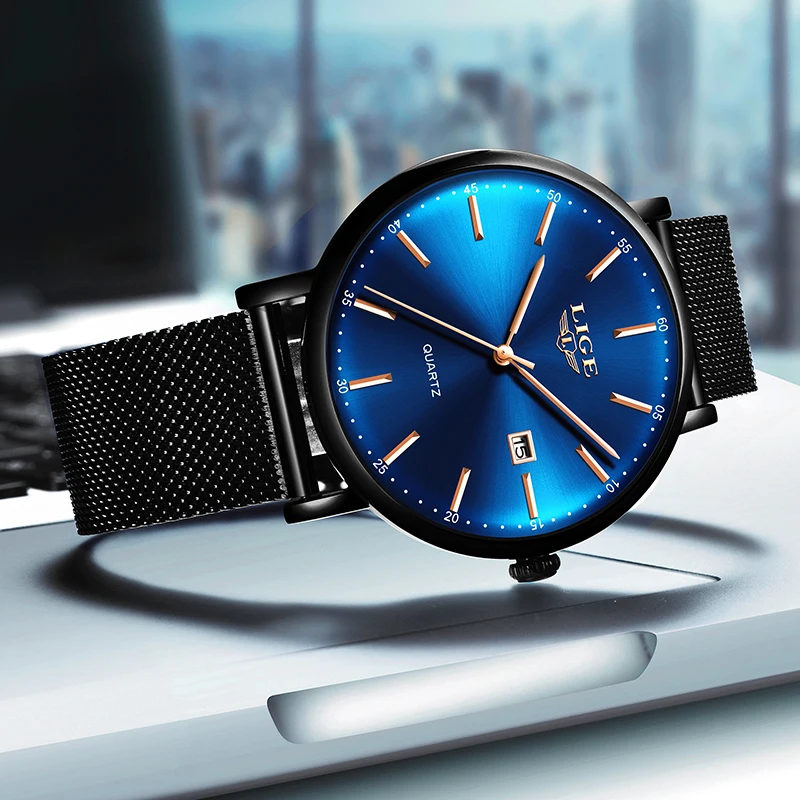 LIGE Women Watches Top Brand Luxury Simple Fashion Watch Ladies Stainless Steel Waterproof Mesh With Clock Quartz Wristwatch+Box LIGE Women Watches Top Brand Luxury Simple Fashion Watch Ladies Stainless Steel Waterproof Mesh With Clock Quartz Wristwatch+Box