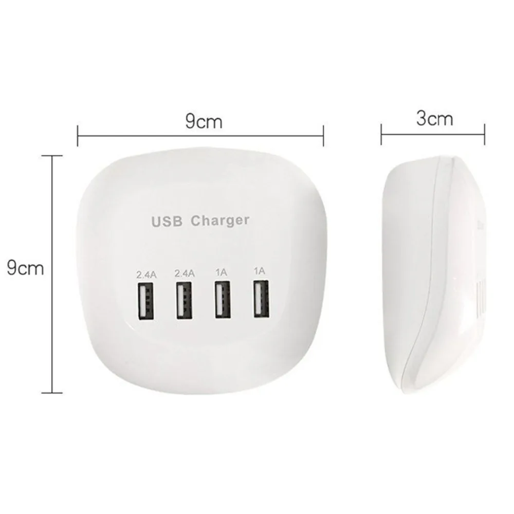 SOONHUA Portable 4 Port USB Hub 5V 1A 2.4A Fast Charging Wall Charger UK Plug Adapter Socket Travel Charger For Mobile Phones SOONHUA Portable 4 Port USB Hub 5V 1A 2.4A Fast Charging Wall Charger UK Plug Adapter Socket Travel Charger For Mobile Phones