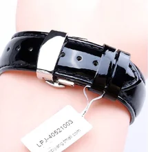 watchband New Arrival 2015 Bright leather Stainless Steel Butterfly clasp Silver deployment Watch Strap12mm 14mm 16mm