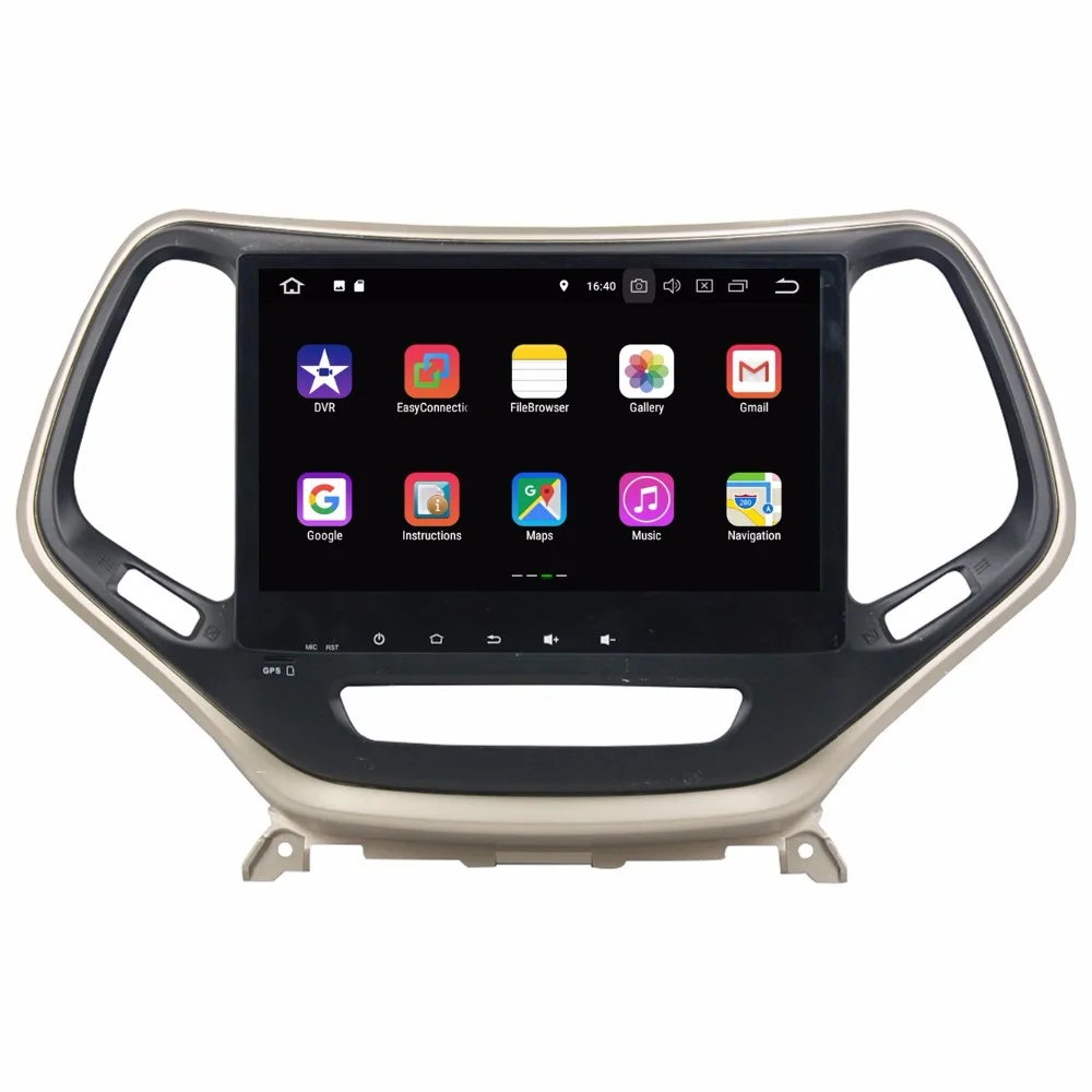 Clearance Android 8.1 Quad Core 10.1" Car Radio dvd GPS Multimedia Player for Jeep Cherokee 2016 2017 Bluetooth WIFI Mirror-link USB DVR 2