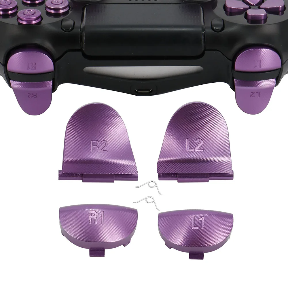 Aluminum Metal Alloy L2 R2 trigger & L1 R1 triggers buttons for PS4 Controllers Joystick Replacement accessory-8