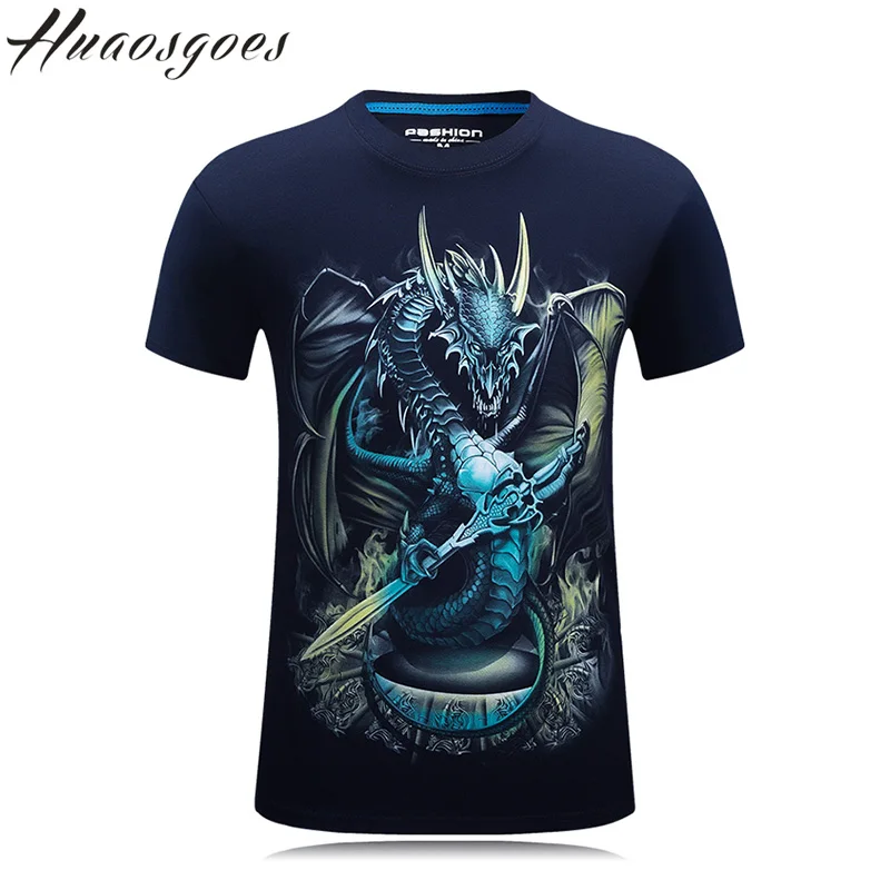 Huaosgoes T Shirt 3D Print Mens T Shirts 5XL 6XL Hip Hop Clothing