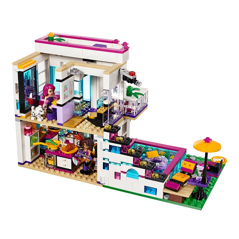 37035 760pcs Pop Star House Constructor Model Kit Blocks Compatible LEGO Bricks Toys for Boys Girls Children Modeling 37035 760pcs Pop Star House Constructor Model Kit Blocks Compatible LEGO Bricks Toys for Boys Girls Children Modeling