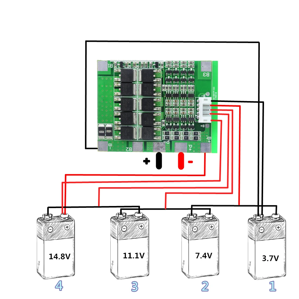 4S 20A 14,8 V 16,8 V литий-ионный аккумулятор 18650 BMS литиевая PCM Защитная печатная плата