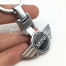 Для мини авто брелок для ключей цинковый сплав двусторонний 3d логотип модный автомобильный брелок для ключей логотип значок эмблема