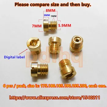 

(6 pcs / pack) XLH883 series 7mm Round Head N424-27 main jet Keihin carburetor Harley SPORTSTER 883 CVH (CV Type) jets