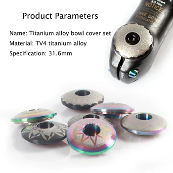 

Bicycle Headset Fork Top Cap Titanium Alloy Bike Handlebar Cover Screws Road Bike Front Fork Bowl Set Cover Screw Accessories