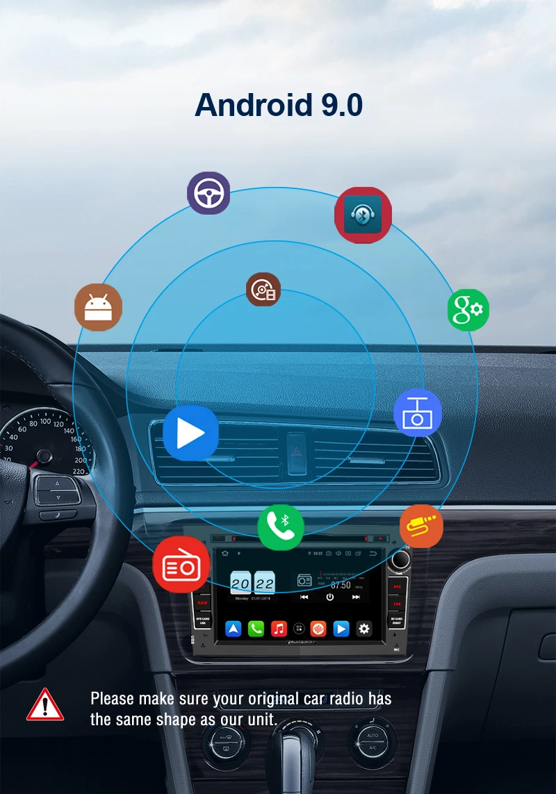 Excellent Pumpkin 2 Din 7"Android 9.0 Car Audio Multimedia DVD Player For Opel/Corsa/Astra  GPS Navigation Wifi OBD2 DAB+FM Radio+Kamera 2