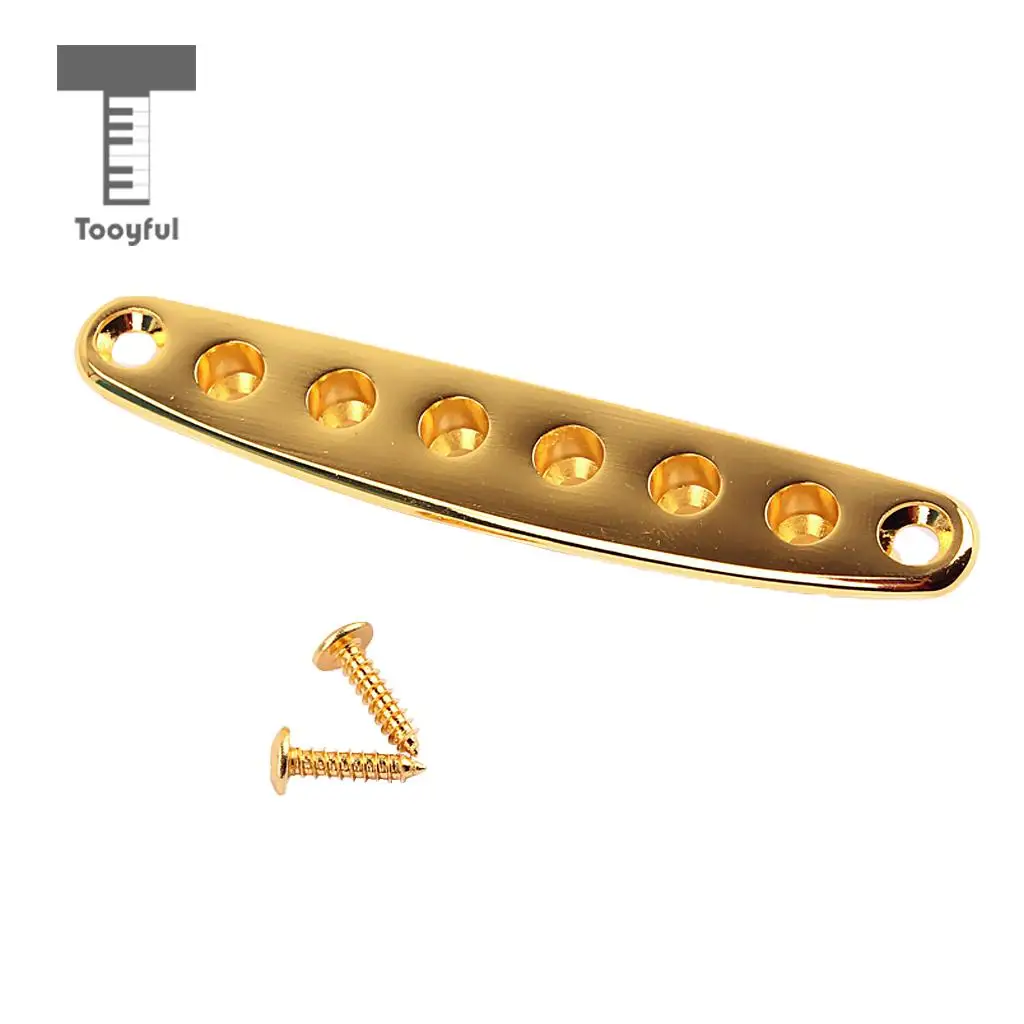 Tooyful Metal Guitar Instead Thru Body String Mounting Ferrules Bushings Electric Guitar Accessory Black