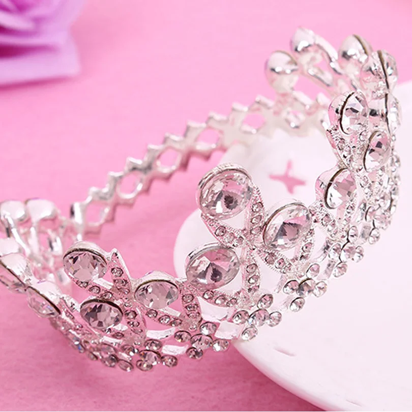 2017 Cute Small Bridal Wedding Tiara Crystal Mini Princess Pageant