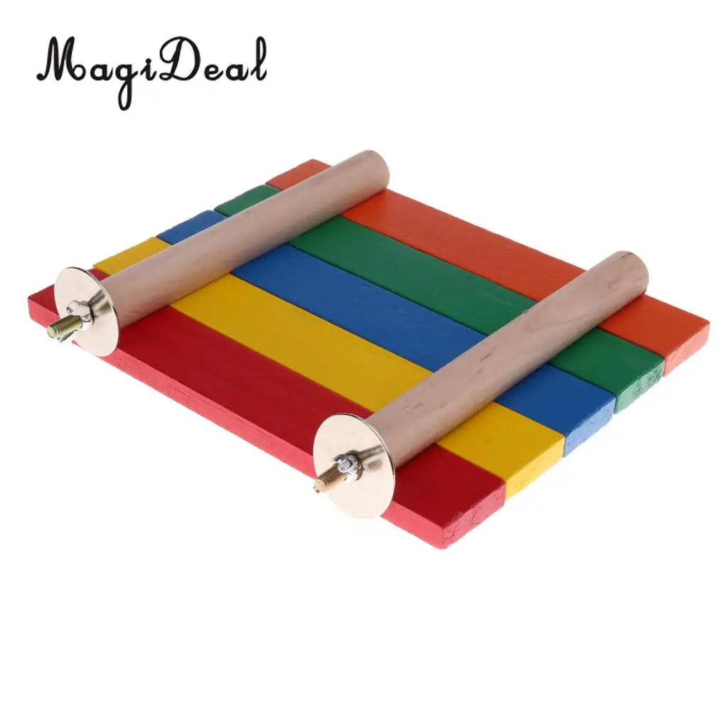  Small Pet Wooden Cage Platform Shelf Stand Board for Puppy Pet Hamster Squirrel Mice Rat Guinea Pigs