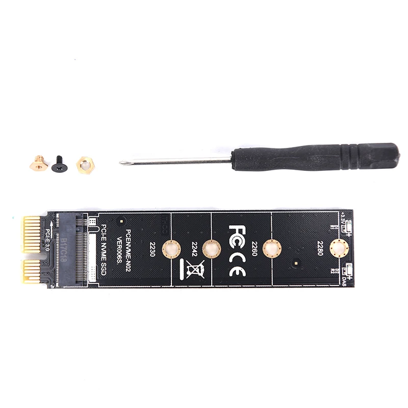 Адаптер PCIE M2 NVMe SSD X1 Raiser PCI E Express M Соединитель в форме ключа поддерживает 2230 2242 2260