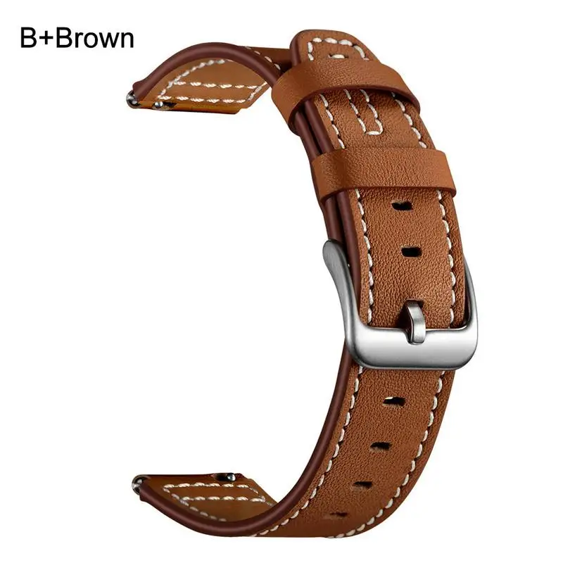 Новое поступление для huawei B5, умный спортивный браслет, кожаный ремешок, ремешок для часов, сменный ремешок для наручных часов 20 мм - Цвет: Brown