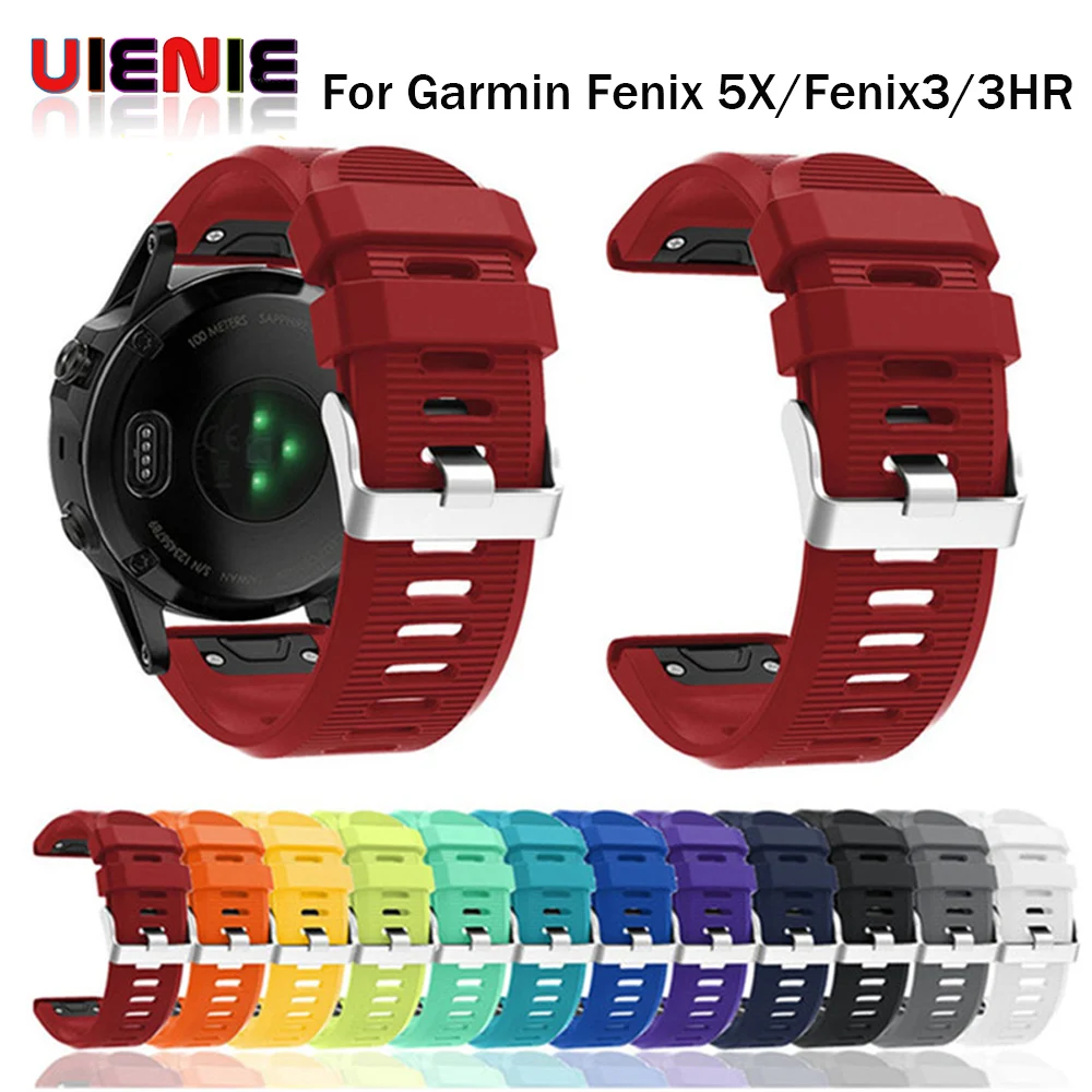 UIENIE 26 мм силиконовый ремешок для Garmin Fenix 5X/Fenix3 gps Смарт часы фитнес Браслет умные аксессуары Замена