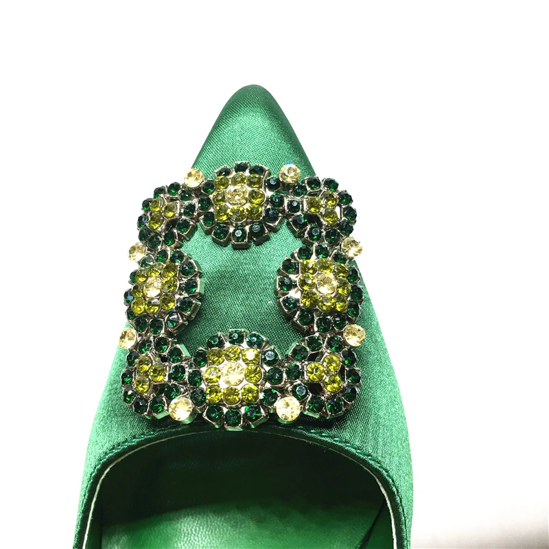 Г. зеленые туфли на высоком каблуке женские свадебные туфли с кристаллами Туфли на каблуке Роскошные Дизайнерские Туфли-лодочки на высоком каблуке
