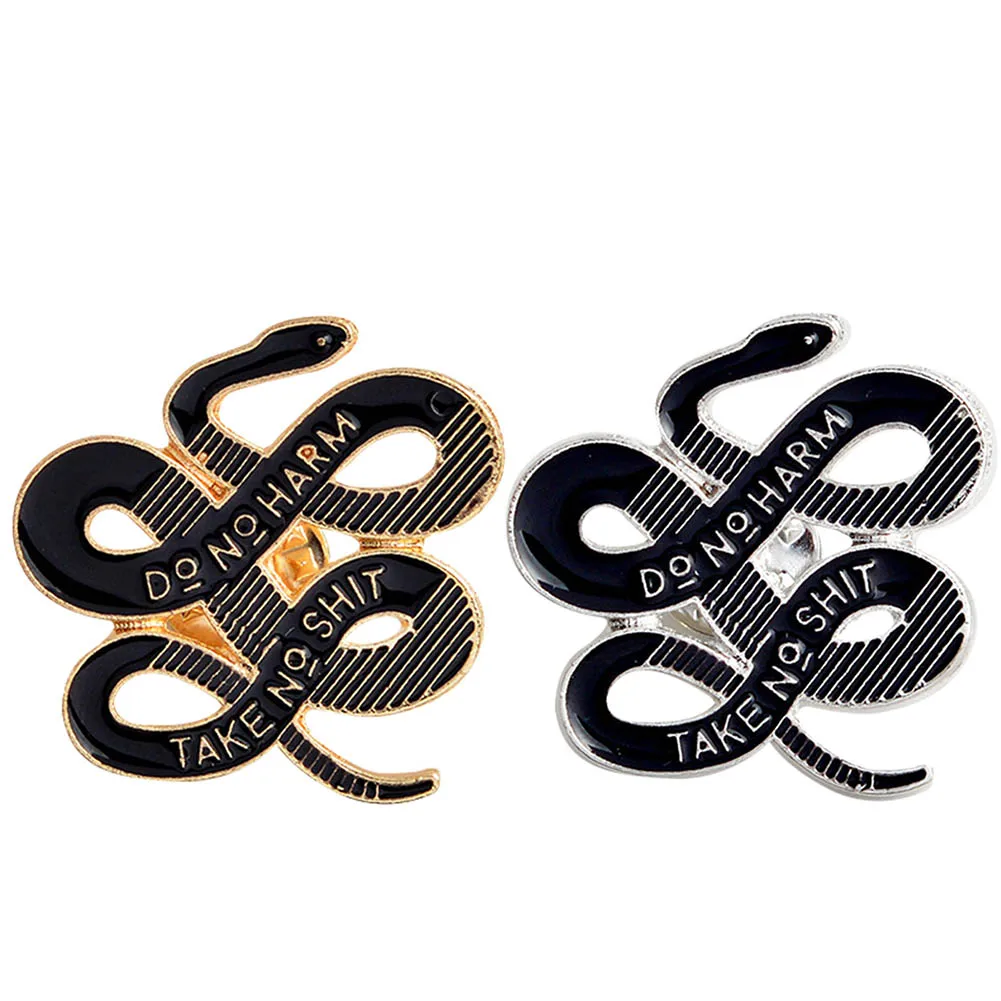 

1PC Statement Black Snake Brooches for Men Jeans Suit Lapel Pins Women Corsage Hats Clips Broches Clothing Accessories