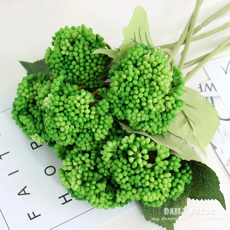 

HI-Q Real touch / felt artificial Hydrangea fruit wedding decorative plasic hydrangea wholesale 10pcs Hortensia wedding flowers