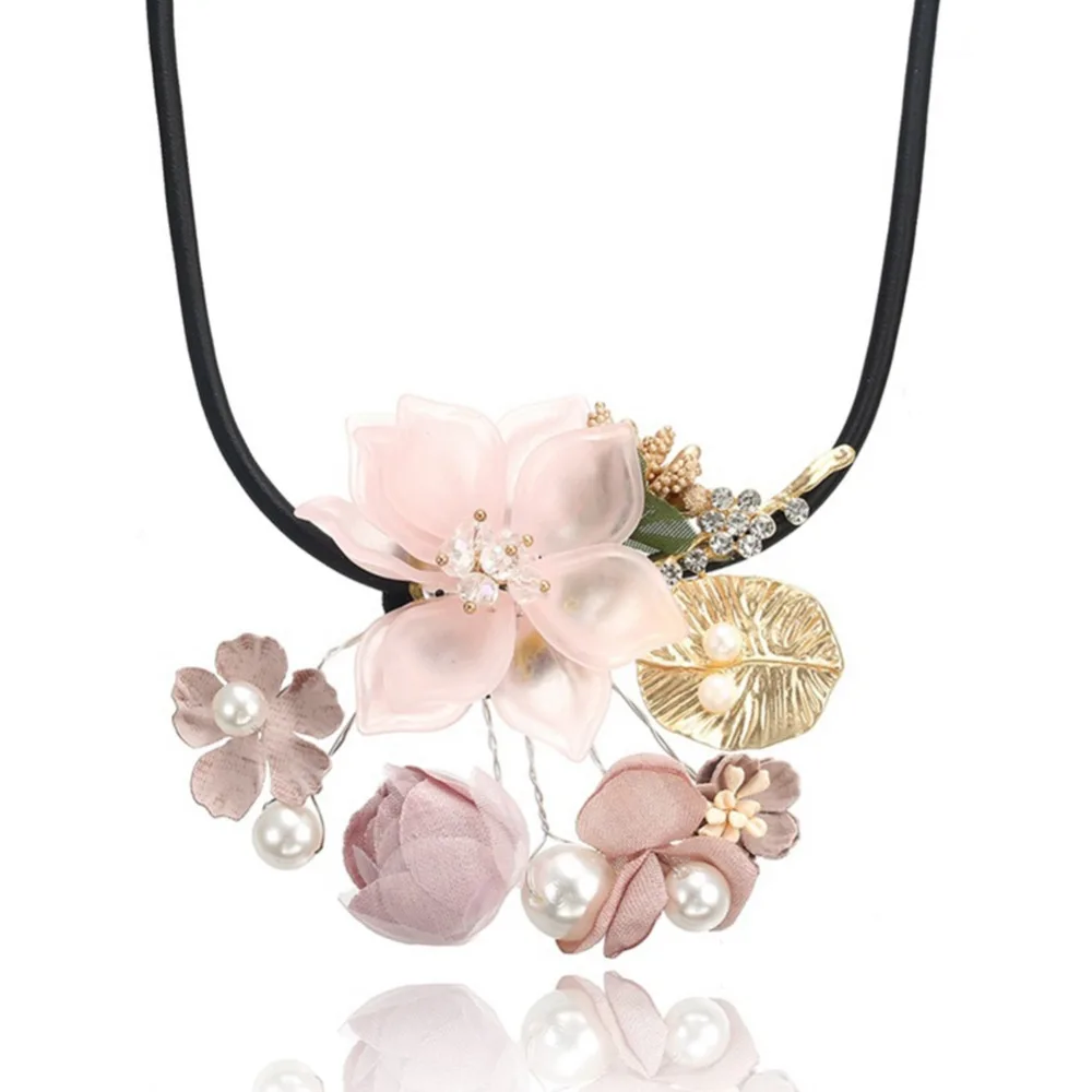 New Arrival Resin Fashion Colorful Cute Charm Flower Necklaces