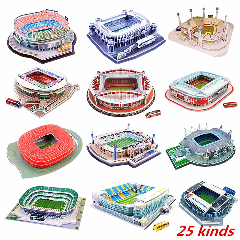 2018 новый футбольный стадион 3D Puzzle Мексиканская Испания игровая площадка мир архитектура модель составное здание игрушки для детей