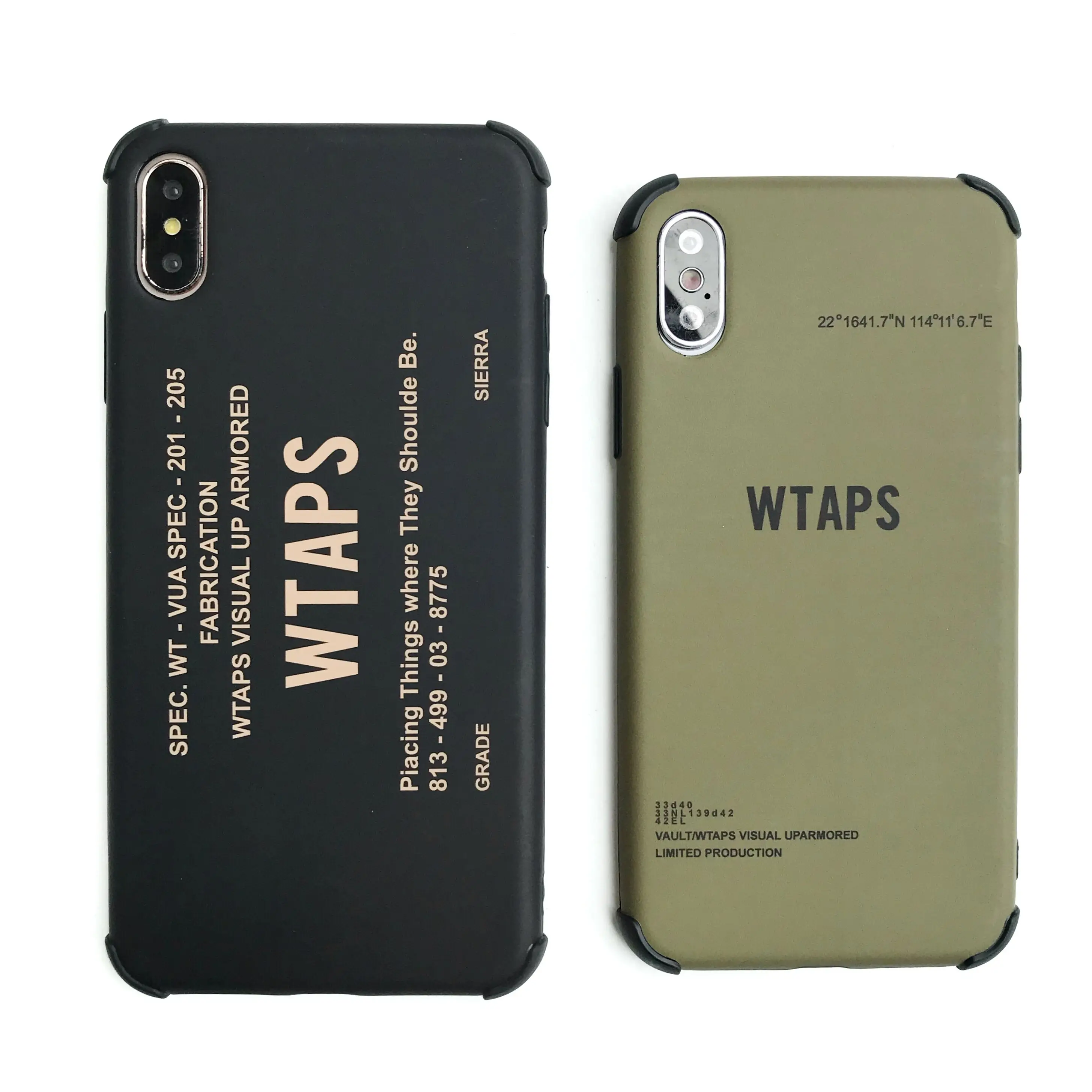 

Luxury Fashion Japan Wtaps Soft silicon cover case for iPhone 10 7 X 7plus 6 6S plus 8 8plus X XS Max Xr shockproof Fundas Shell
