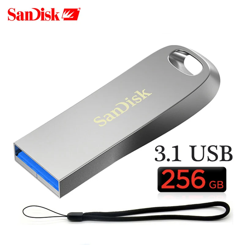 

2019 NEW Sandisk Ultra Luxe Full Metal Jacket usb flash pendrive 256gb 32GB 16GB USB Flash Drive 128GB Memory Stick USB 3.1 64GB