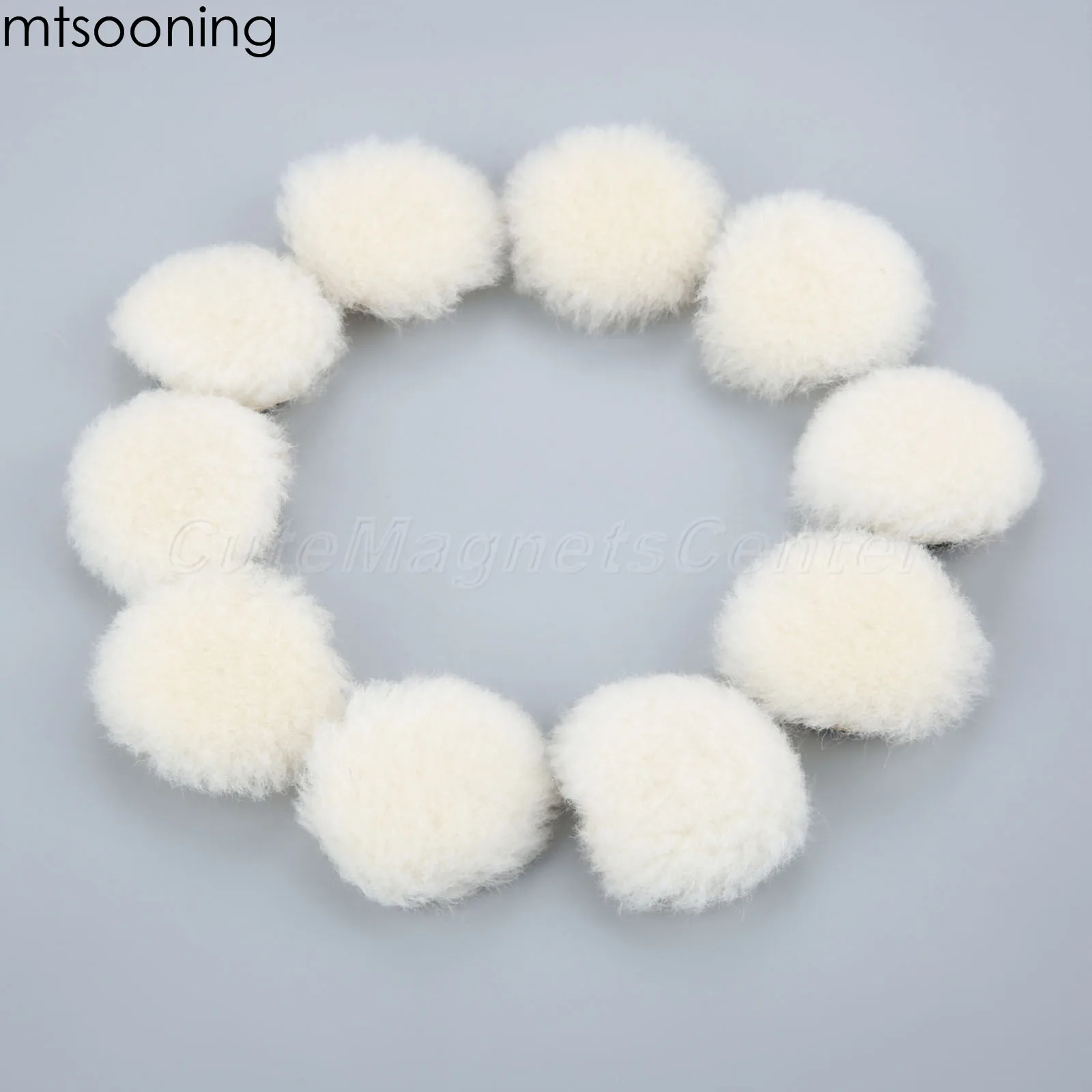 Polimento de Vidro lã de Pelúcia Mtsooning Polegada 25mm Polonês Enceramento Almofada Redonda Polimento Disco Roda Folhas Almofadas Carro Cera 20 Pçs 1 8 Esponja p encerar