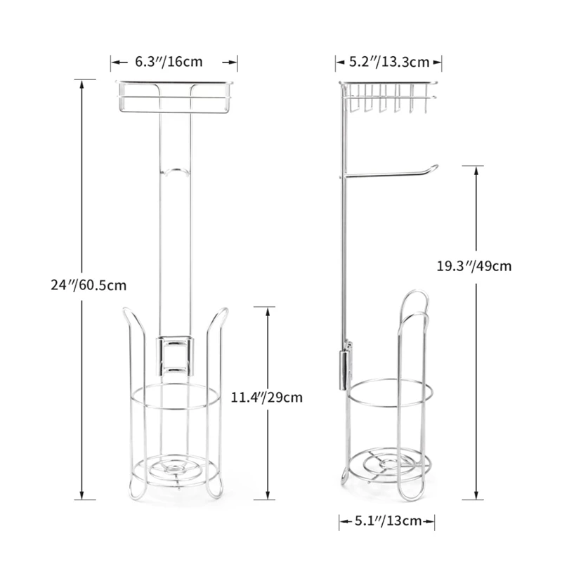 

Bathroom Paper Holder Stainless Steel Toilet Paper Roll Dispenser Home Storage Rack Mobile Phone