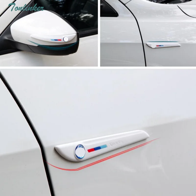 Tonlinker Rearview font b Mirror b font Sticker for Audi Bmw Ford Skoda Hyundai Chevrolet Volkswagen