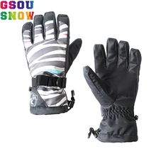 Gsou зимние лыжные перчатки женские водонепроницаемые зимние сноуборд яркий цвет мотоциклетные женские лыжные сноубордические перчатки