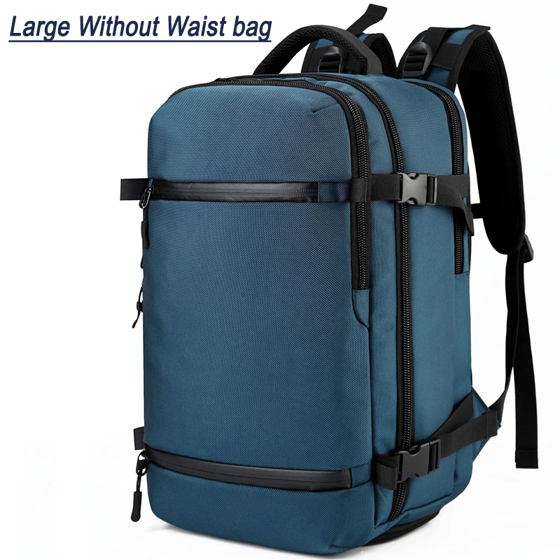 OZUKO Men's Backpack USB 17.3Inch Laptop Backpack School bag Large Capacity Travel Backpack Multi-functional Casual Male Mochila - Цвет: Large Blue 2