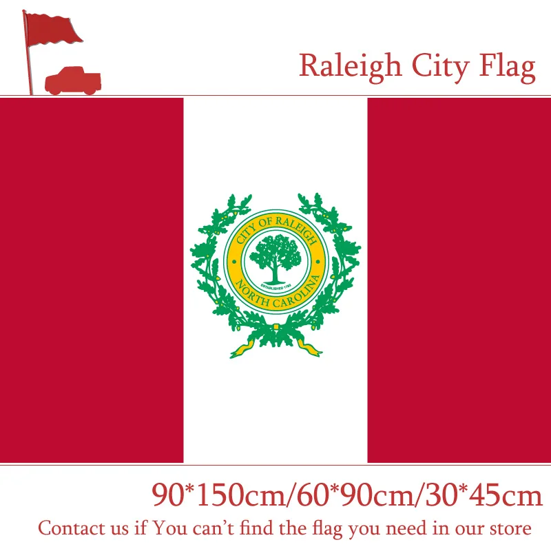 

Free shipping Raleigh City Flag 60*90cm 90*150cm Flag North Carolina State 30*45cm Car Flag 3x5ft Polyester Banner 100d