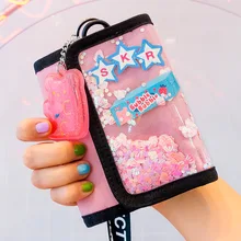 Bentoy складной короткий кошелек для девочек голограмма кошелек для денег женский дневной клатч милая девушка клатч кошелек для монет сумочка держатель для карт