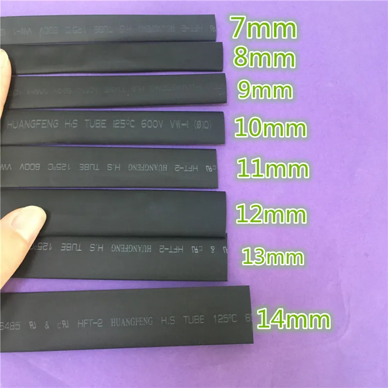 

1 M 2:1 Black 7mm 8mm 9mm 10mm 11mm 12mm 13mm 14mm Heat Shrink L57-64 Heatshrink Tubing Tube Heat Shrink Tube Wire Hi-Q On Sale