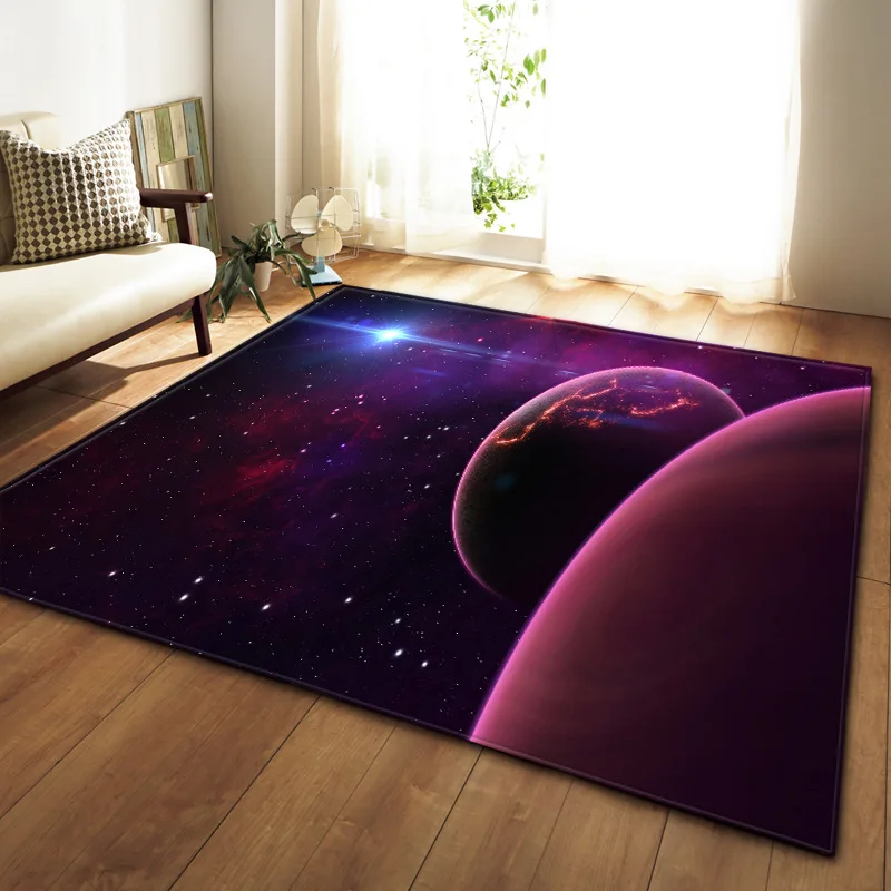 3D Galaxy Space Stars Carpets for Living Room Bedroom Area Rug Parlor Tea Table Decor Mat Soft Flannel Large Size Rug and Carpet - Цвет: 7