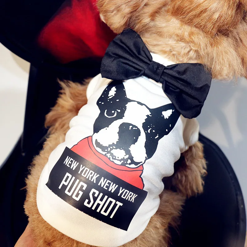 

Cute Pet Dog Clothes Soft Dogs Vest New Fashion Fashio Cat Shirt Pet Clothing Spring/Summer Cool Sweatshirt Coats For Small Pets
