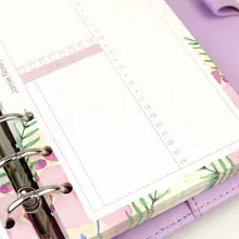 Yiwi один день две страницы катушки A6a5 красочные заправки спираль блокнот внутренние страницы 6 отверстий вкладыш Диарио Биндер страницы