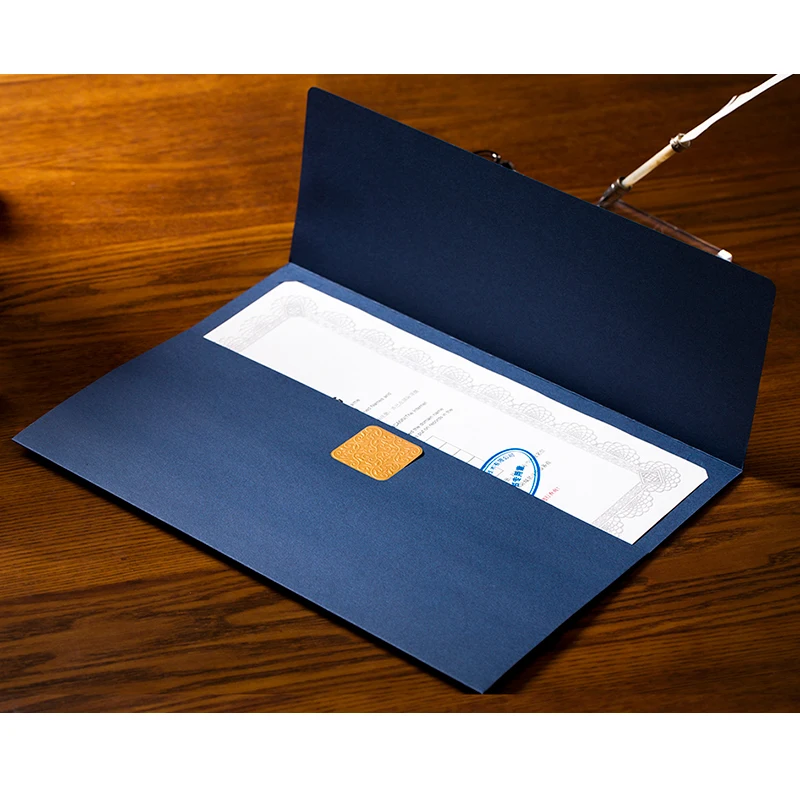 

CUCKOO certificate/document paper envelope novelty dignified elegant three folding file sets paper envelope 3 pcs/lot