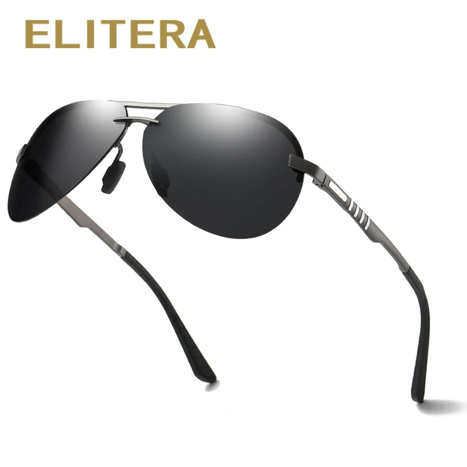 

ELITERA Brand Classic Polarized Sunglasses Men Driving Glasses Coating Black Fishing Driving Eyewear Male Sun Glasses